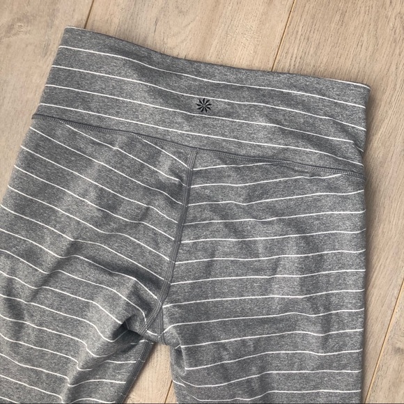 ATHLETA Grey Stripe Yoga Pants - Picture 5 of 7